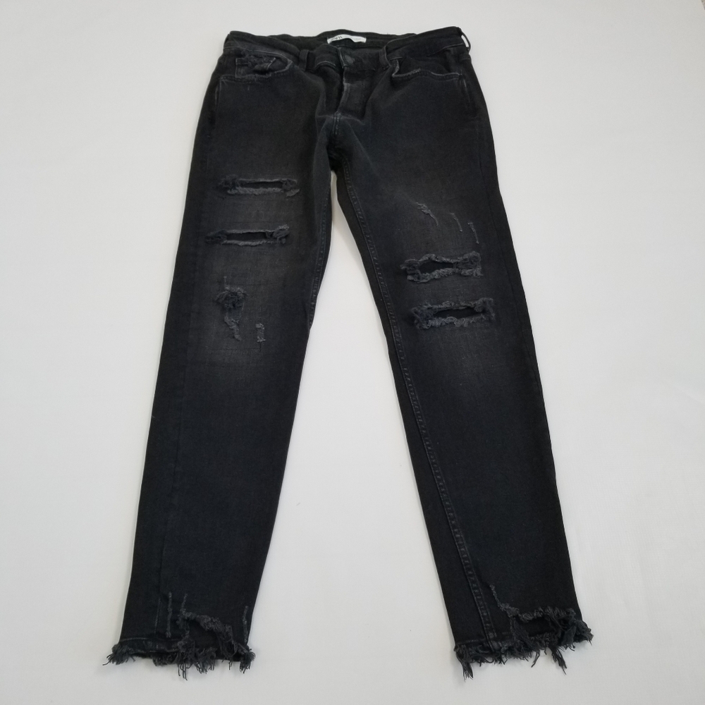 Zara Jeans Button-fly Destructed Size 34